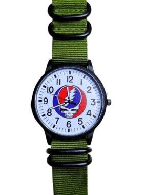 Grateful Dead Ltd Edition 2.0 Analog Watch Green Band Luminous Hands Brand New